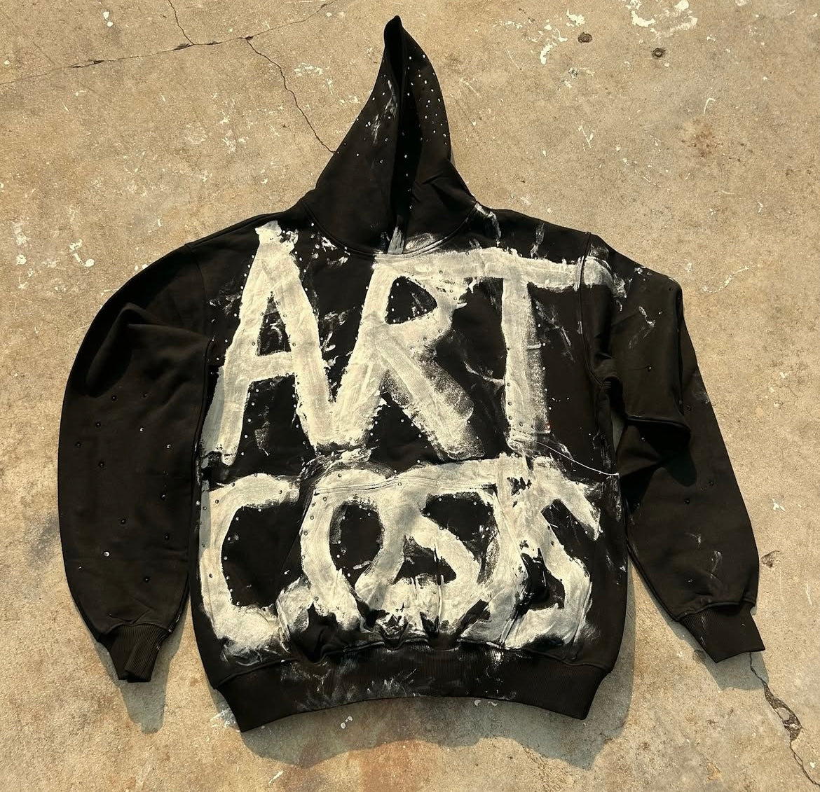 Art Costs Simple Rhinestone Hoodie